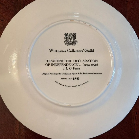 Wittnauer Collectors Guild Bone China 9” Plates Colonial 4pcs Wall Art - Picture 3 of 9